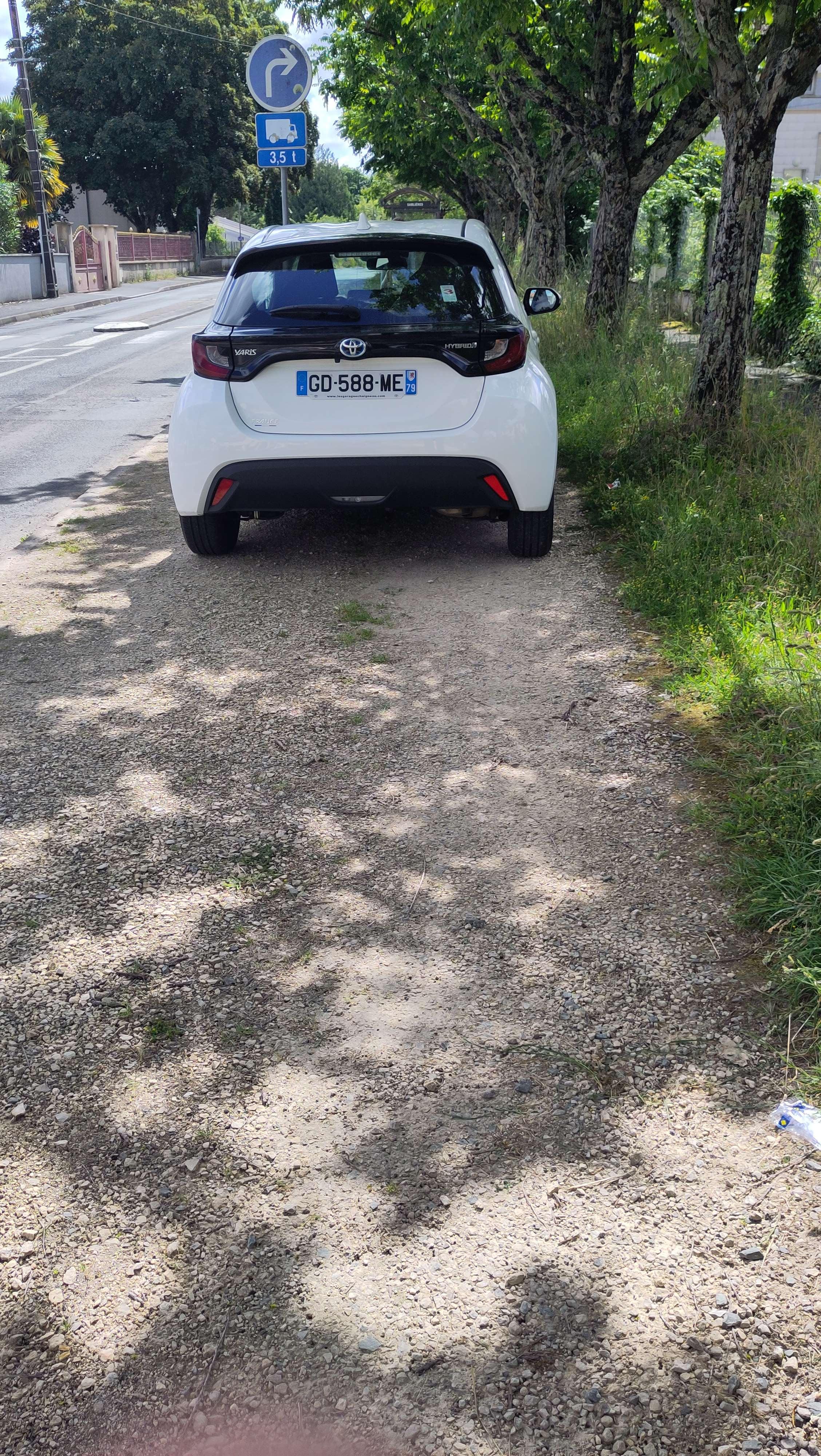 Stationnement récurent sur trottoir 